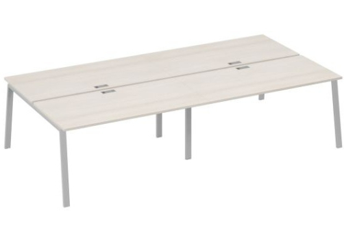 Рабочая станция 4х160 Мира Трио, цвет дуб шамони + серый