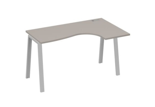 Стол эргономичный правый Мира Трио, цвет мокко премиум + серый