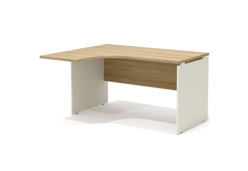 Стол рабочий эргономичный (левый) Некста, цвет вяз + беж