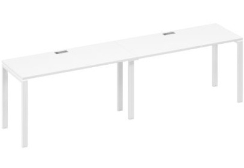 Рабочая станция (2х140) Мира Нумо, цвет белый премиум + белый