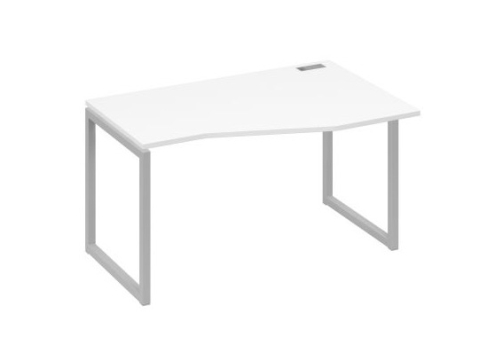 Стол эргономичный правый Мира Одри, цвет белый премиум + серый