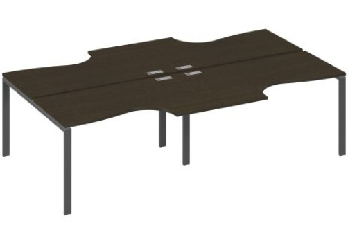 Рабочая станция эргономичная (4х140) Мира Нумо, цвет венге + антрацит