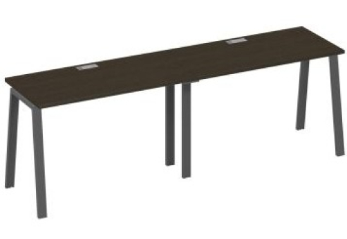 Рабочая станция 2х120 Мира Трио, цвет венге + антрацит