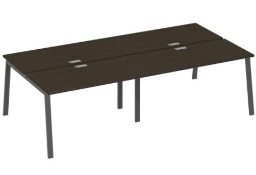 Рабочая станция 4х140 Мира Трио, цвет венге + антрацит
