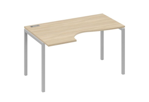 Стол эргономичный левый Классика Мира Лофт, цвет дуб скандинавский + серый
