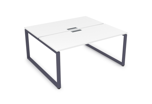 Стол на 2 рабочих места Оскар Персонал, цвет белый премиум