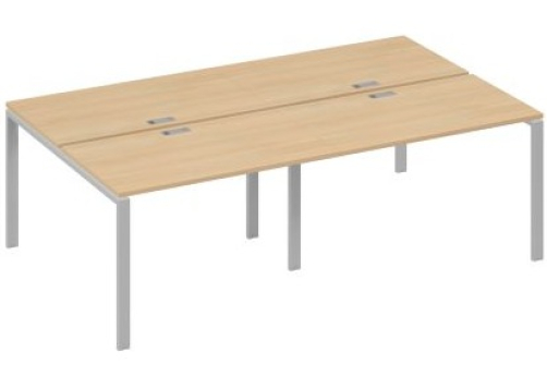 Рабочая станция (4х120) Мира Нумо, цвет натуральный дуб + серый