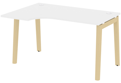 Стол эргономичный левый, цвет белый