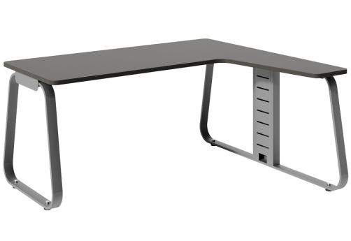 Рабочая станция эргономичная правая (углы прямые) Валетта Антрацит, цвет антрацит