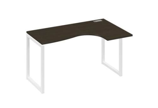 Стол эргономичный правый Мира Одри, цвет венге + белый