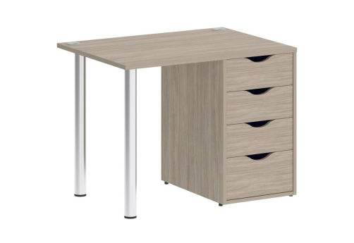 Стол письменный с тумбой 4 ящика, цвет дуб аттик