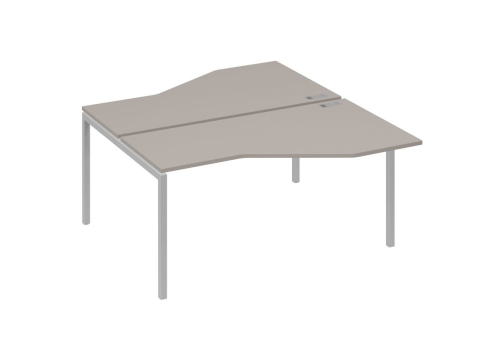 Рабочая станция эргономичная 2х160 Техно Мира Лофт, цвет мокко премиум + серый