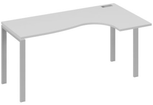 Стол эргономичный правый Мира Нумо, цвет серый + серый