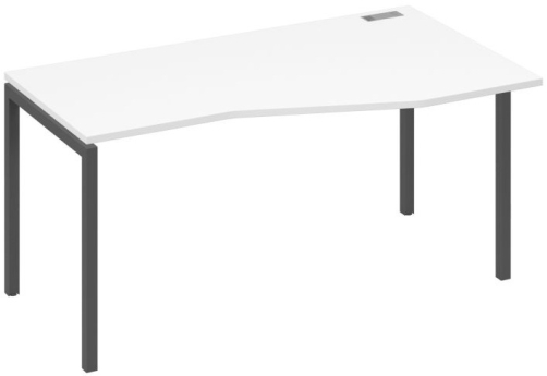 Стол эргономичный правый Техно Мира Лофт, цвет белый премиум + антрацит