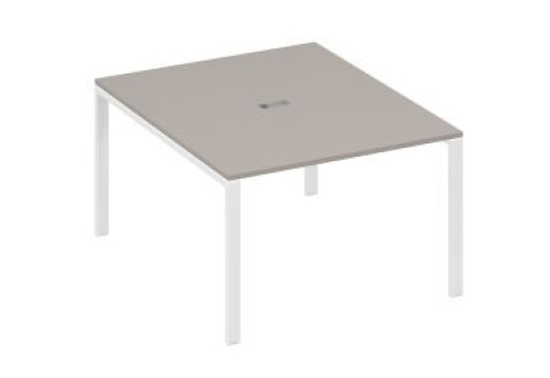 Стол для переговоров прямоугольный Мира Нумо, цвет мокко премиум + белый