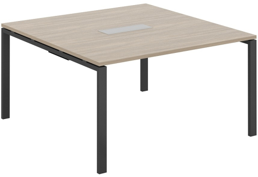 Стол переговорный Индиго Сет, цвет дуб темный + антрацит