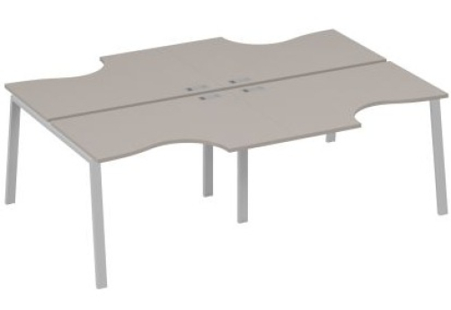 Станция рабочая эргономичная 4х120 Мира Трио, цвет мокко премиум + серый