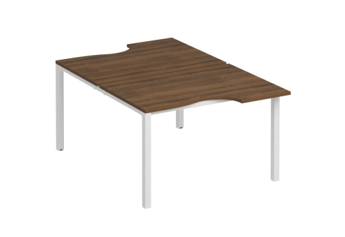 Рабочая станция эргономичная (2х120) Прайм Металл 50, цвет орех + белый