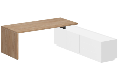 Стол на тумбу опорную, цвет гикори