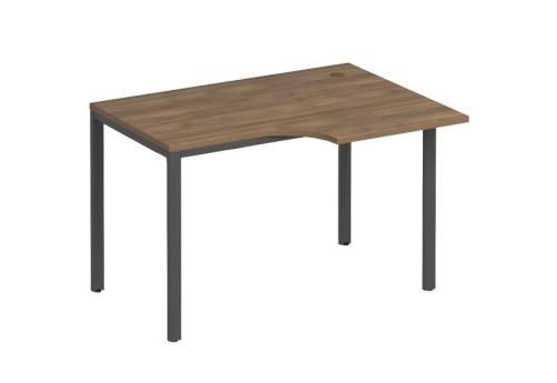 Стол эргономичный правый на металлокаркасе Прайм Металл 25, цвет шамони темный + антрацит