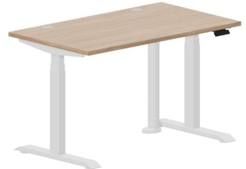 Стол регулируемой высоты (2 заглушки) Бенет, цвет светлый дуб + белый