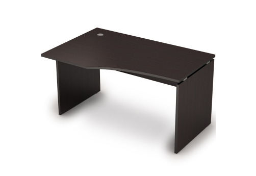 Стол криволинейный левый Деко, цвет венге