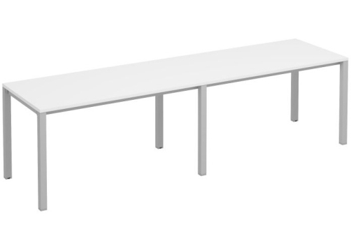 Рабочая станция (2х120) Прайм Металл 50, цвет белый + серый