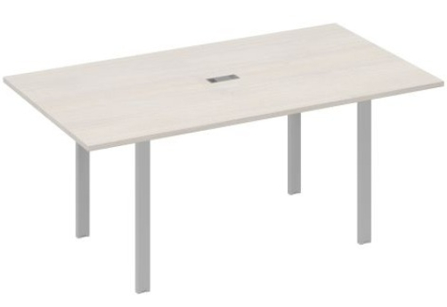 Стол для переговоров прямоугольный Мира Нумо, цвет дуб шамони + серый