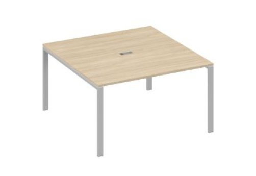 Стол для переговоров квадратный Мира Нумо, цвет дуб скандинавский + серый