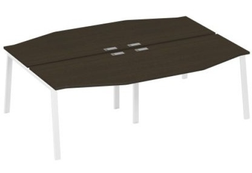 Станция рабочая эргономичная 4х120 Мира Трио, цвет венге + белый