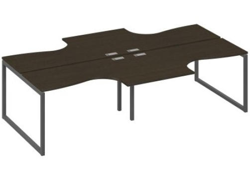 Рабочая станция эргономичная (4х140) Мира Одри, цвет венге + антрацит