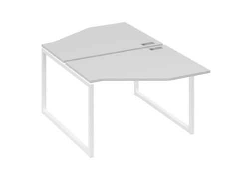 Рабочая станция эргономичная (2х120) Мира Одри, цвет серый + белый
