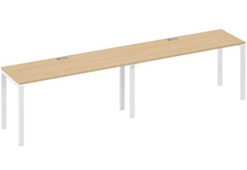 Рабочая станция (2х140) Мира Нумо, цвет натуральный дуб + белый