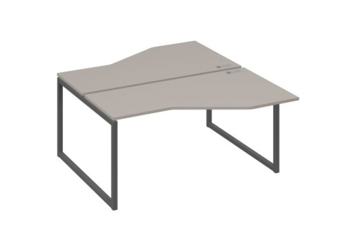 Рабочая станция эргономичная (2х160) Мира Одри, цвет мокко премиум + антрацит