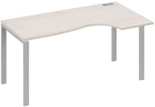 Стол эргономичный правый Мира Нумо, цвет дуб шамони + серый