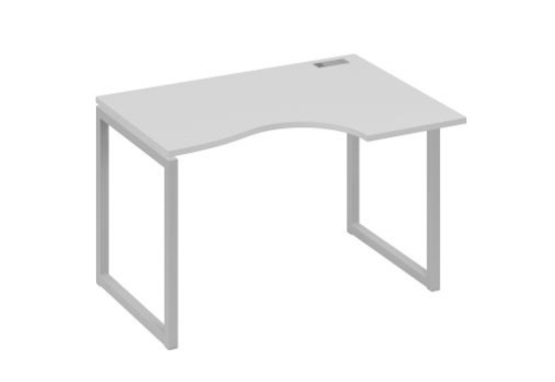 Стол эргономичный правый Мира Одри, цвет серый + серый