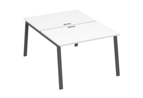 Рабочая станция 2х120 Мира Трио, цвет белый премиум + антрацит