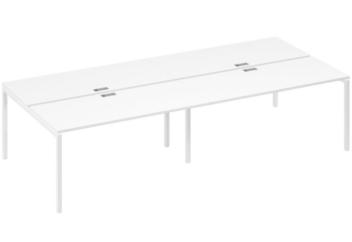 Рабочая станция 4х160 Мира Лофт, цвет белый премиум + белый