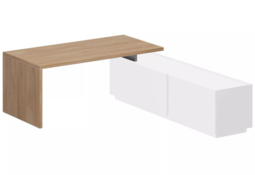 Стол на тумбу опорную, цвет гикори