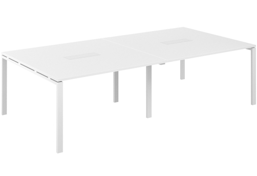 Стол переговорный Индиго Сет, цвет белый + белый