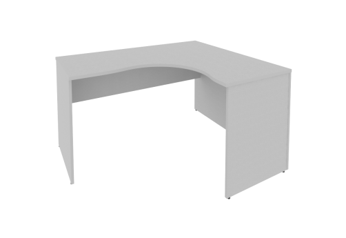 Стол письменный эргономичный правый, цвет серый