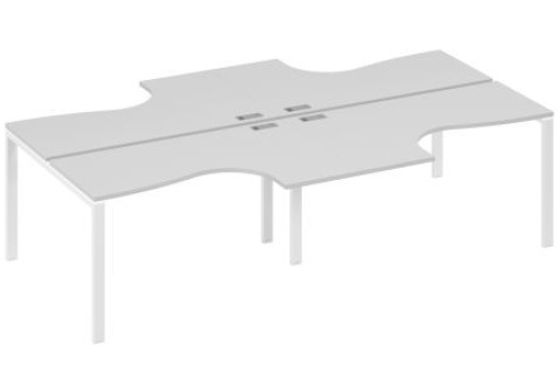 Рабочая станция эргономичная (4х140) Мира Нумо, цвет серый + белый