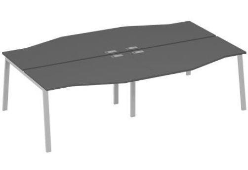 Рабочая станция эргономичная (4х140) Мира Нумо, цвет антрацит премиум + серый