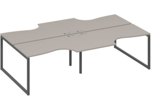 Рабочая станция эргономичная (4х140) Мира Одри, цвет мокко премиум + антрацит