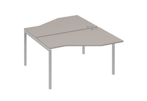 Рабочая станция эргономичная 2х140 Техно Мира Лофт, цвет мокко премиум + серый