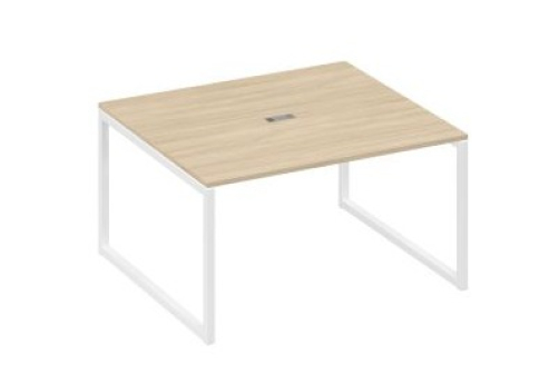 Стол для переговоров прямоугольный Мира Одри, цвет дуб скандинавский + белый