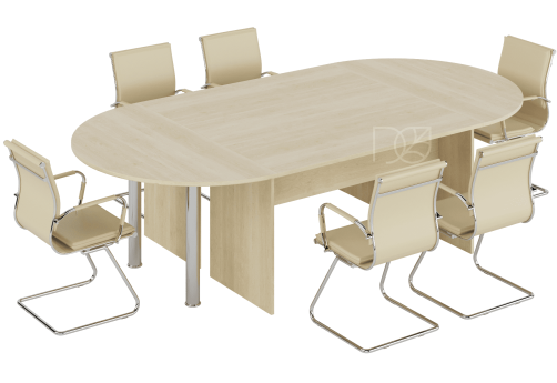 Стол для переговоров, 2840х1440х755 мм, цвет клен