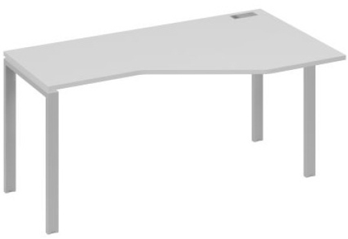 Стол эргономичный правый Мира Нумо, цвет серый + серый