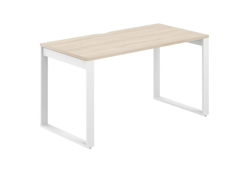 Стол рабочий с вырезом Фламинго, цвет акация + белый