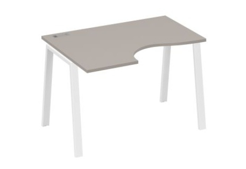 Стол эргономичный левый 120 Мира Трио, цвет мокко премиум + белый